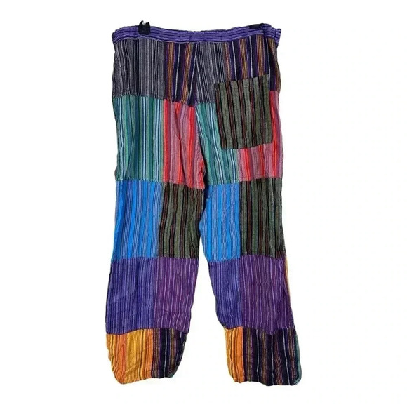 Medium Women’s Kathmandu Imports Patchwork Hippie Boho Chic Pants Nepal - Picture 4 of 9